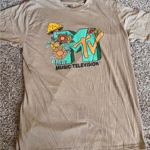 MTV Graphic Tee in Tan